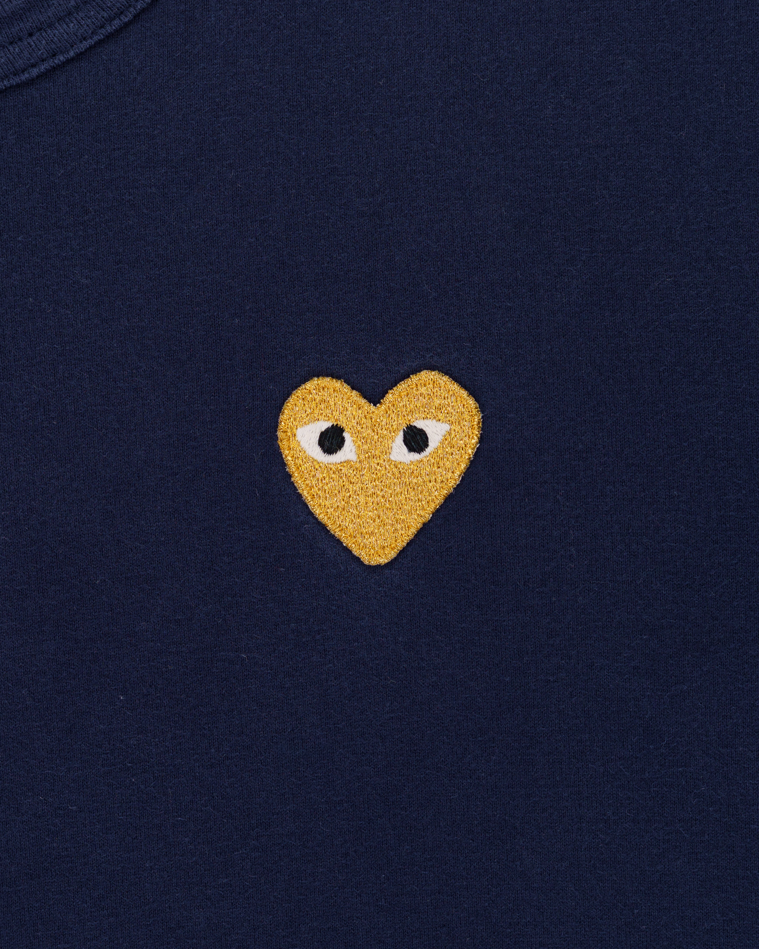 COMME des GARÇONS PLAY gold logo patch t-shirt thumbnail