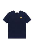 COMME des GARÇONS PLAY gold logo patch t-shirt