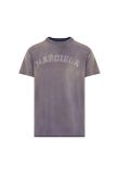 Maison Margiela 10 college logo purple overdyed t-shirt