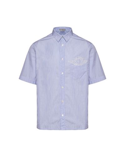 Dior x Air Jordan Air Dior pinstripe short sleeve button-up shirt