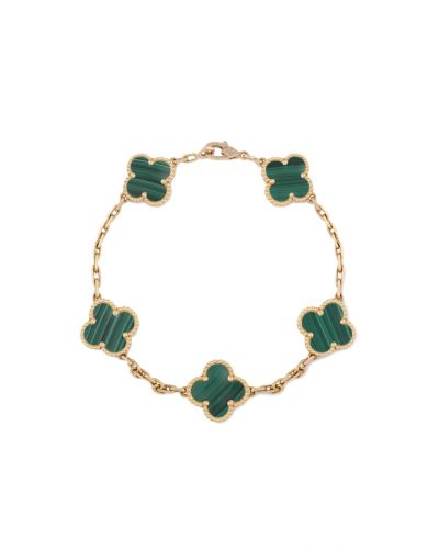 Van Cleef & Arpels Vintage Alhambra 5 motifs malachite bracelet