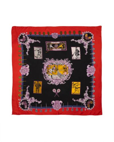 Versace sport tennis silk scarf