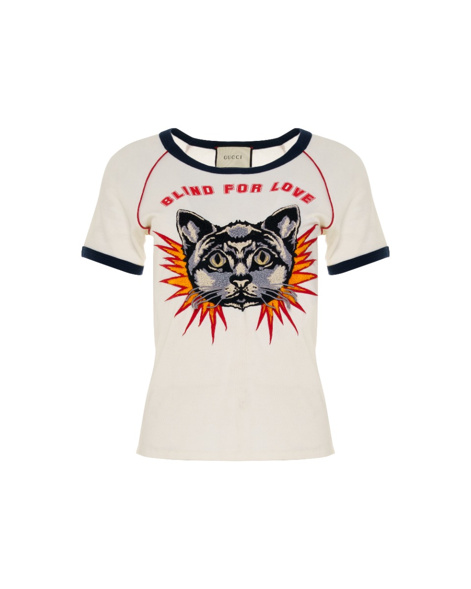 Gucci "Blind for Love" cat embroidery t-shirt thumbnail
