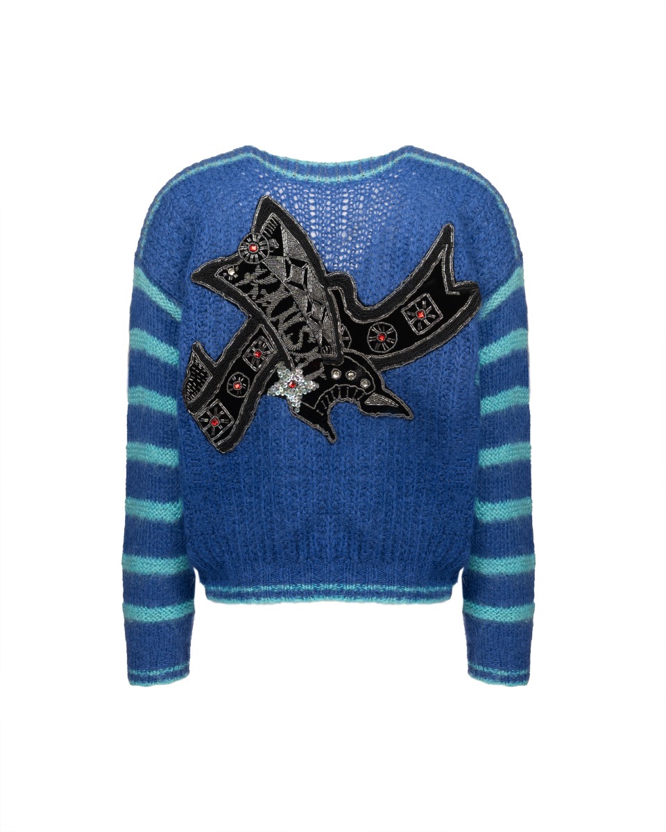 Kansai Yamamoto v-neck embroidery sweater thumbnail