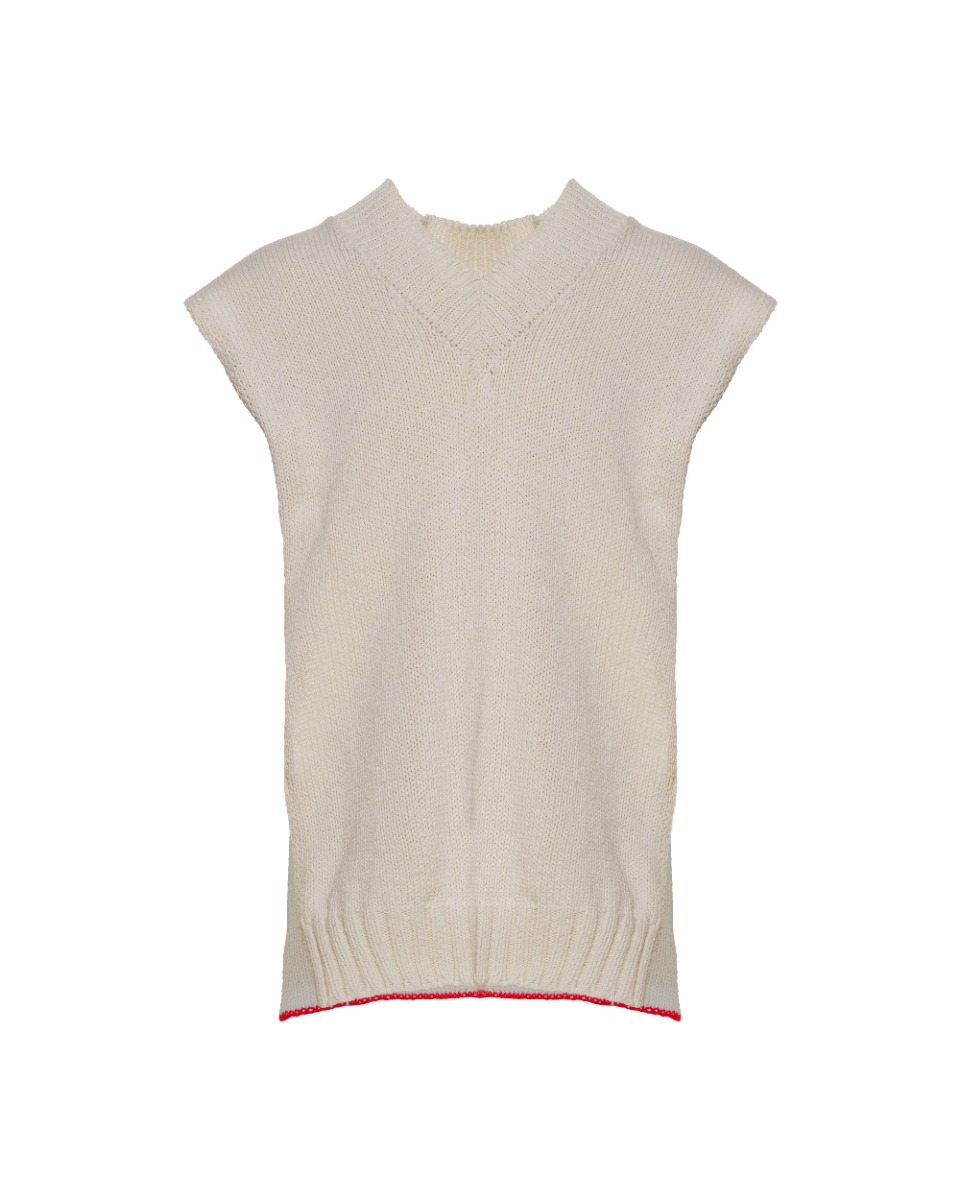 Maison Margiela 10 v-neck poncho knitted vest thumbnail