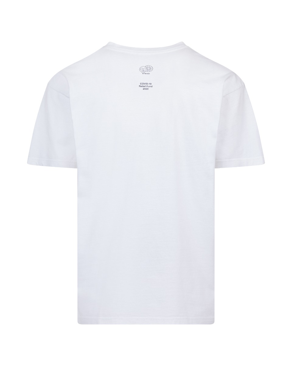 Supreme Takashi Murakami "COVID-19 Relief Fund" box logo white t-shirt thumbnail