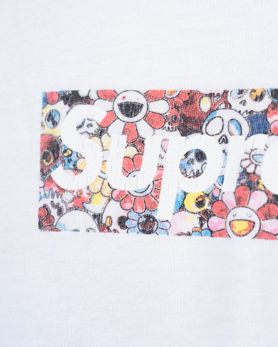Supreme Takashi Murakami "COVID-19 Relief Fund" box logo white t-shirt thumbnail