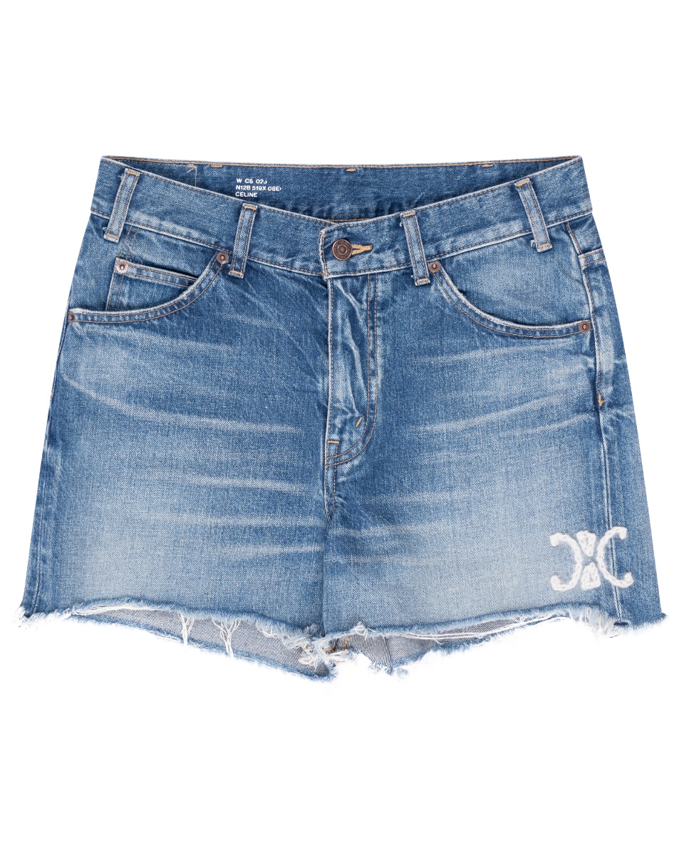 Celine Skate washed denim shorts thumbnail