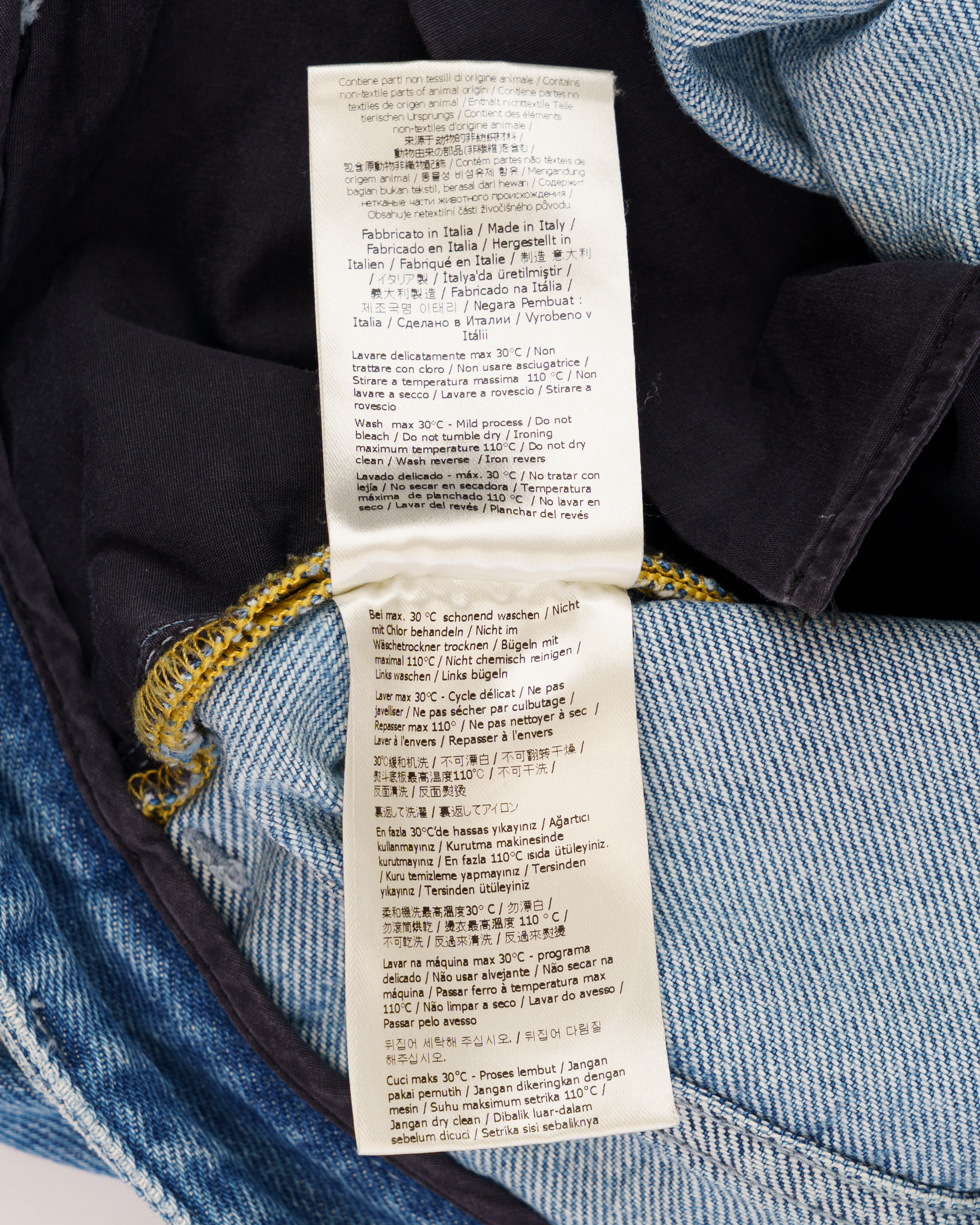 Fendi Cards Deck printed blue denim pants thumbnail