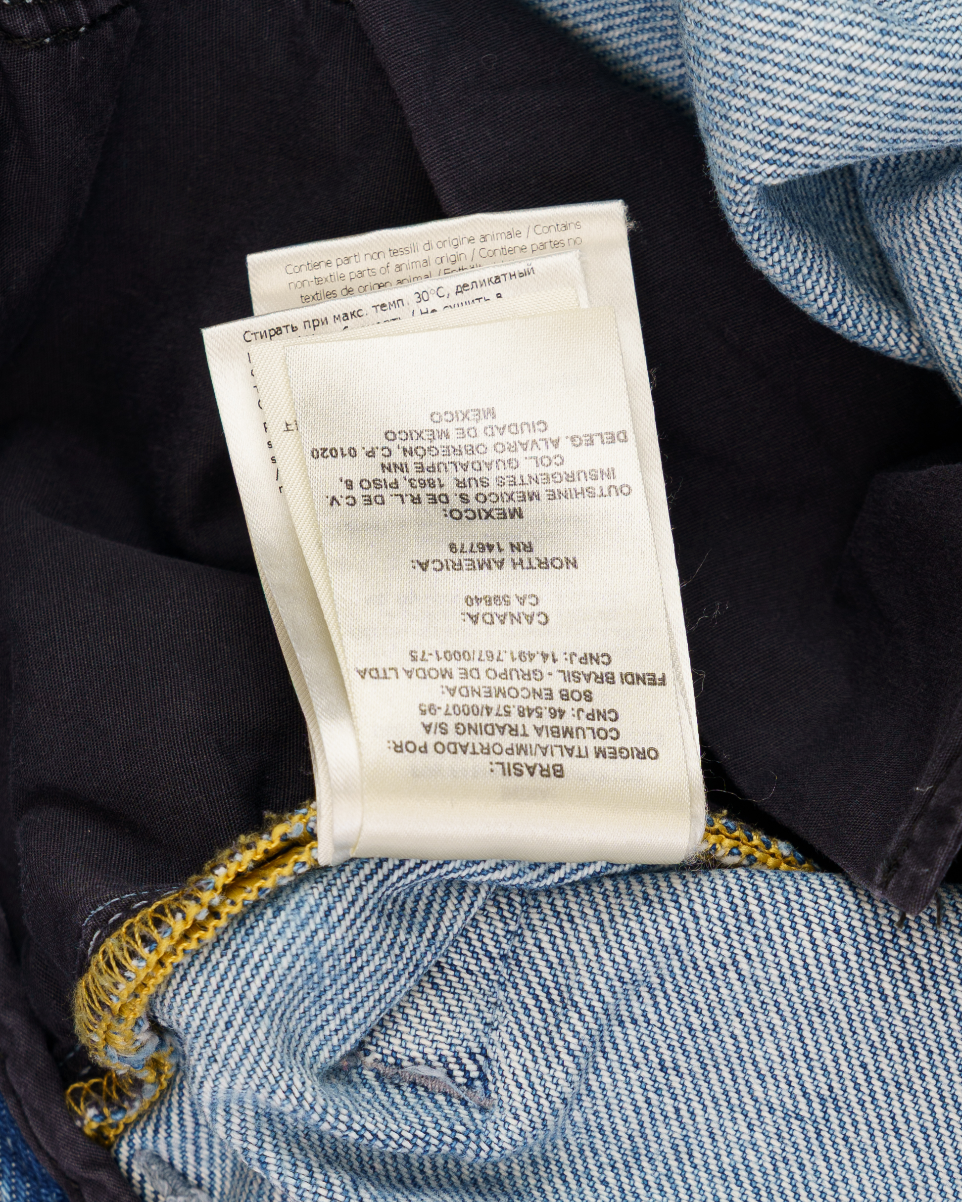 Fendi Cards Deck printed blue denim pants thumbnail