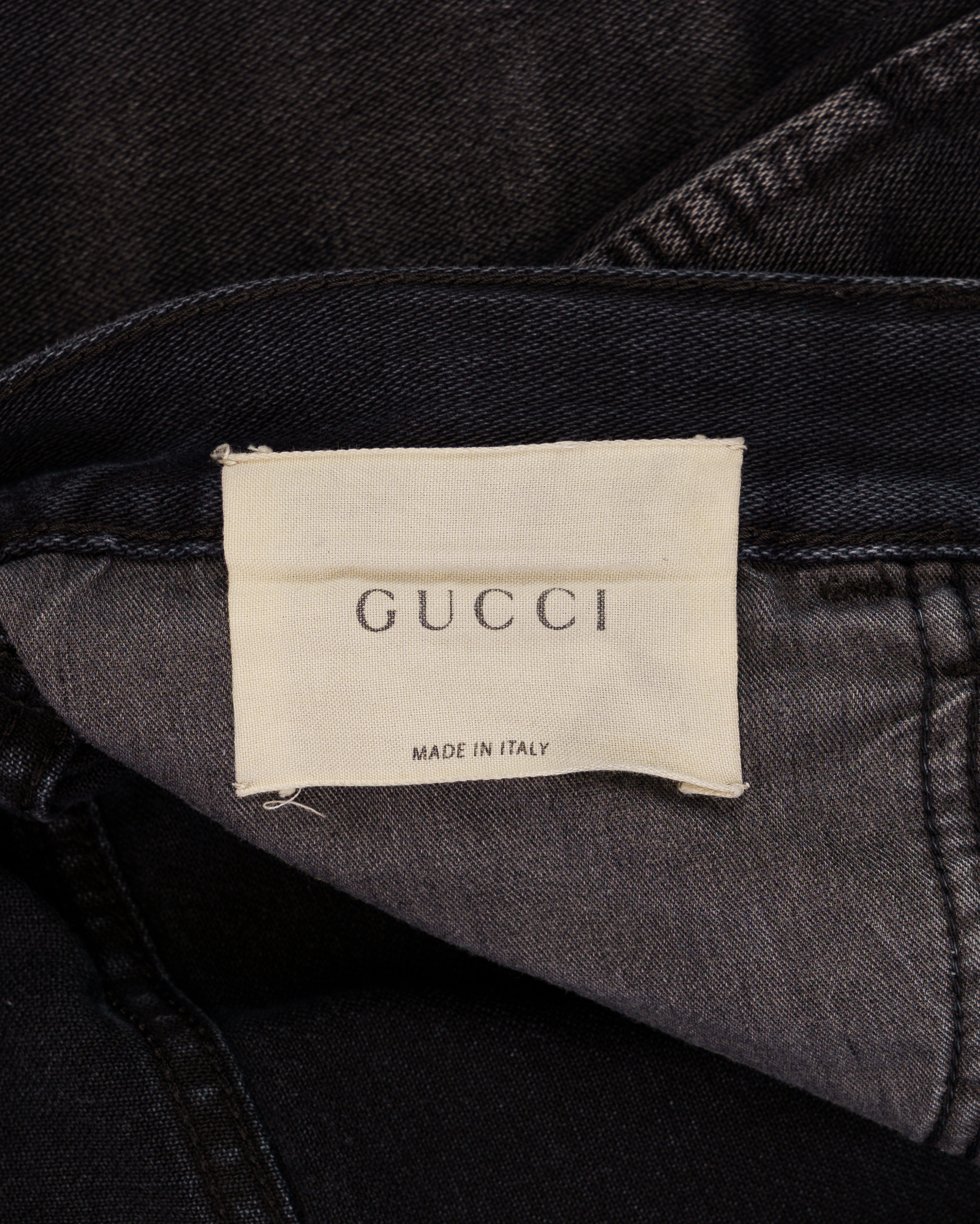 Gucci "Lot. 66" washed grey skinny denim pants thumbnail