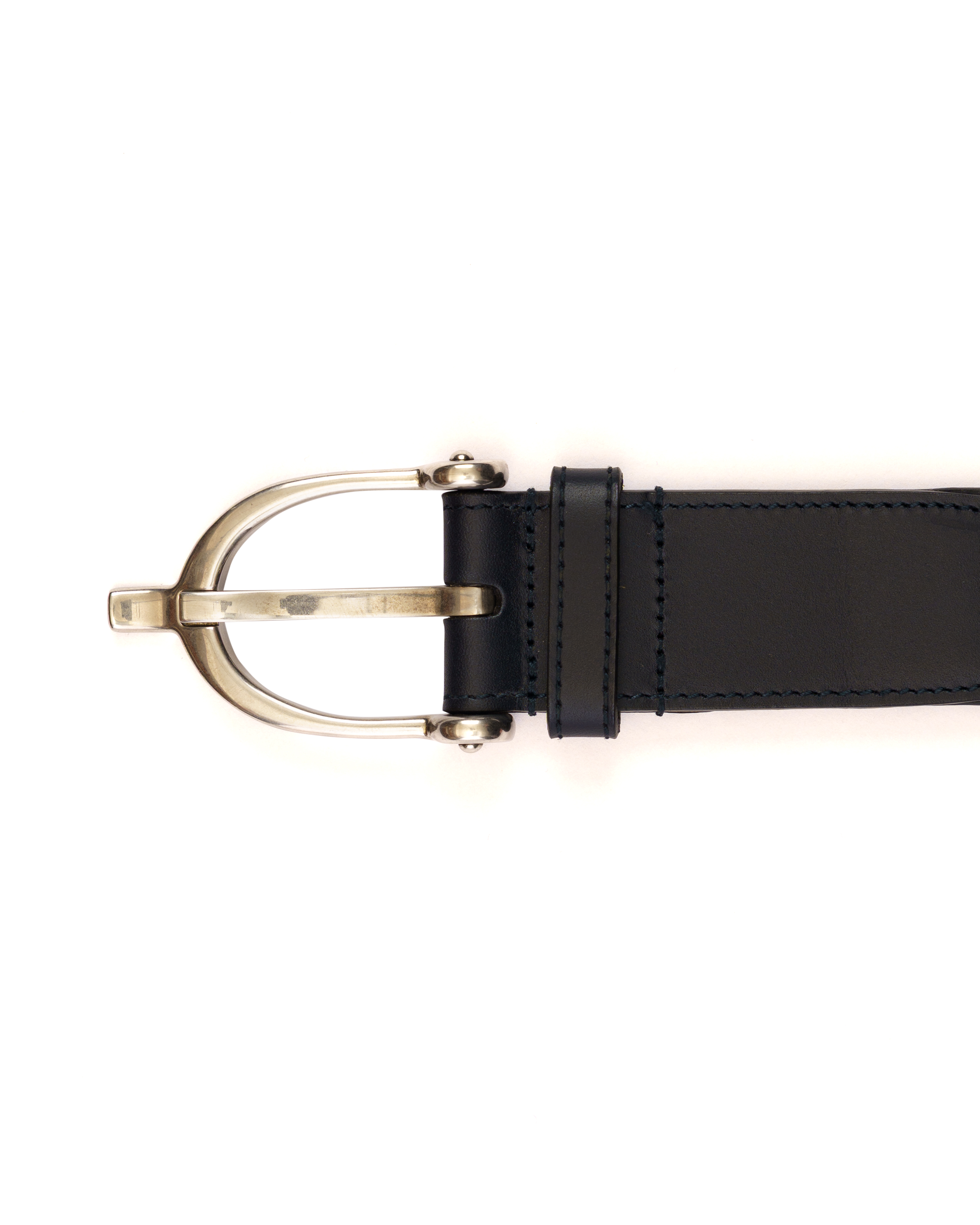 Gucci Stirrup black leather belt thumbnail