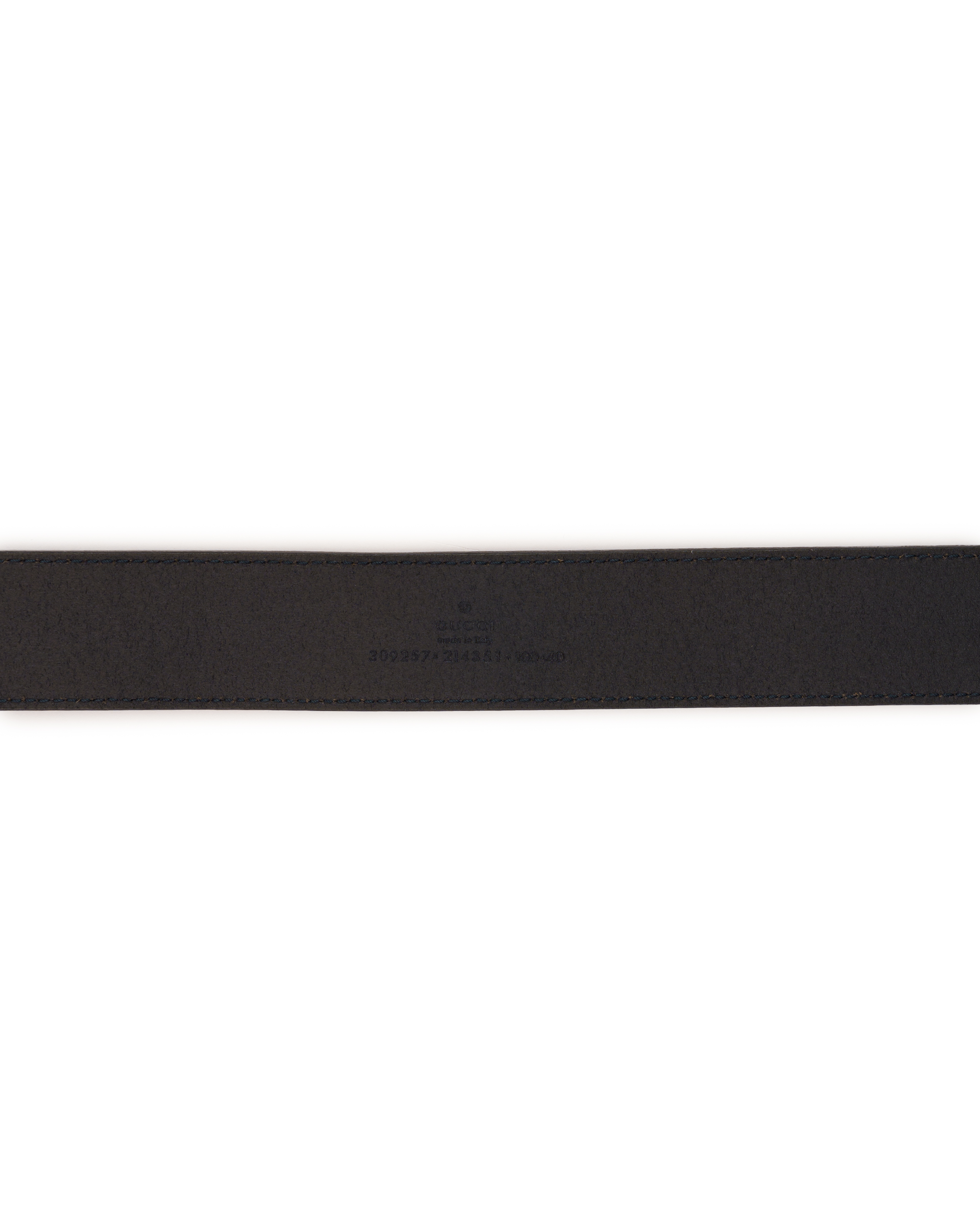 Gucci Stirrup black leather belt thumbnail