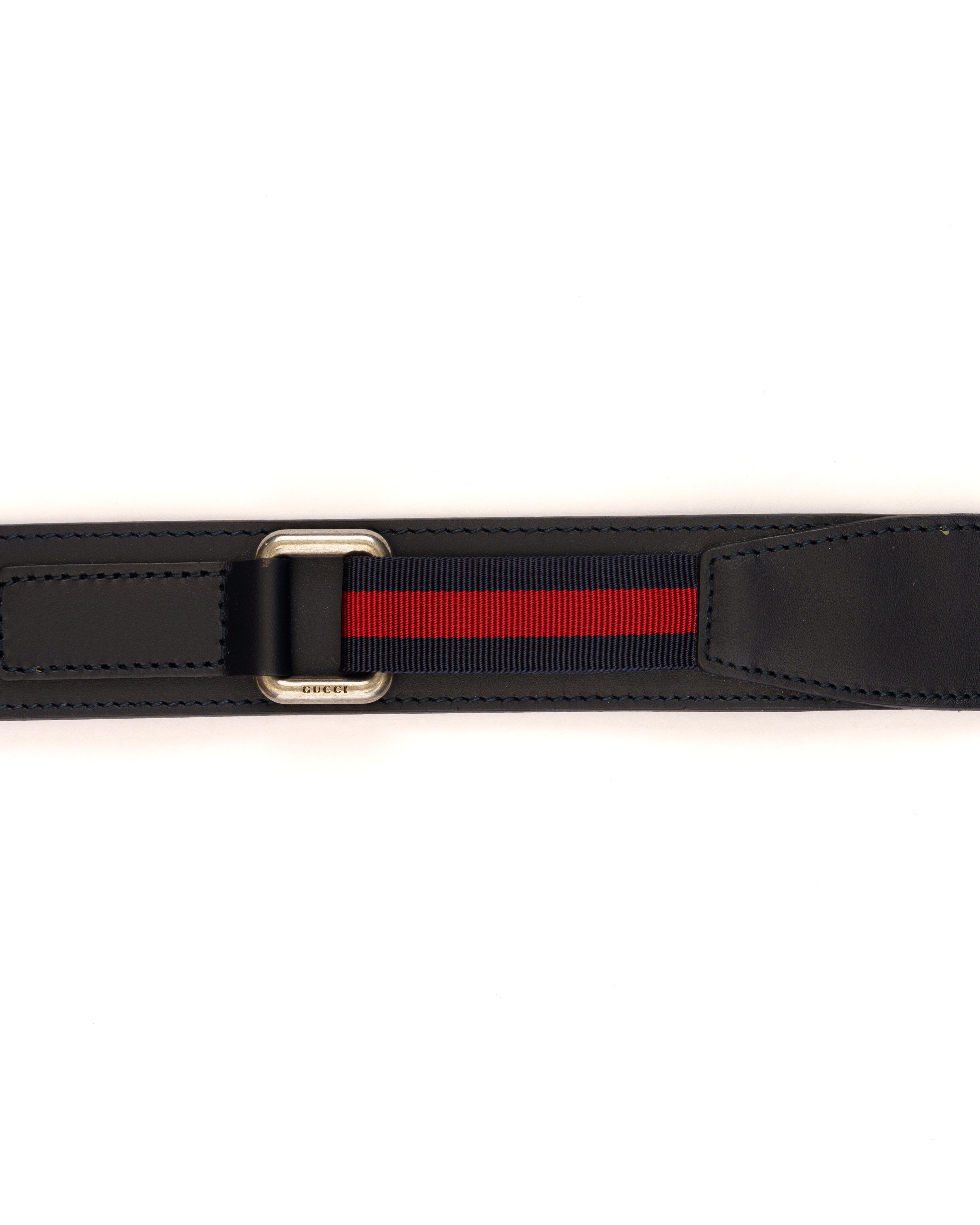 Gucci Stirrup black leather belt thumbnail