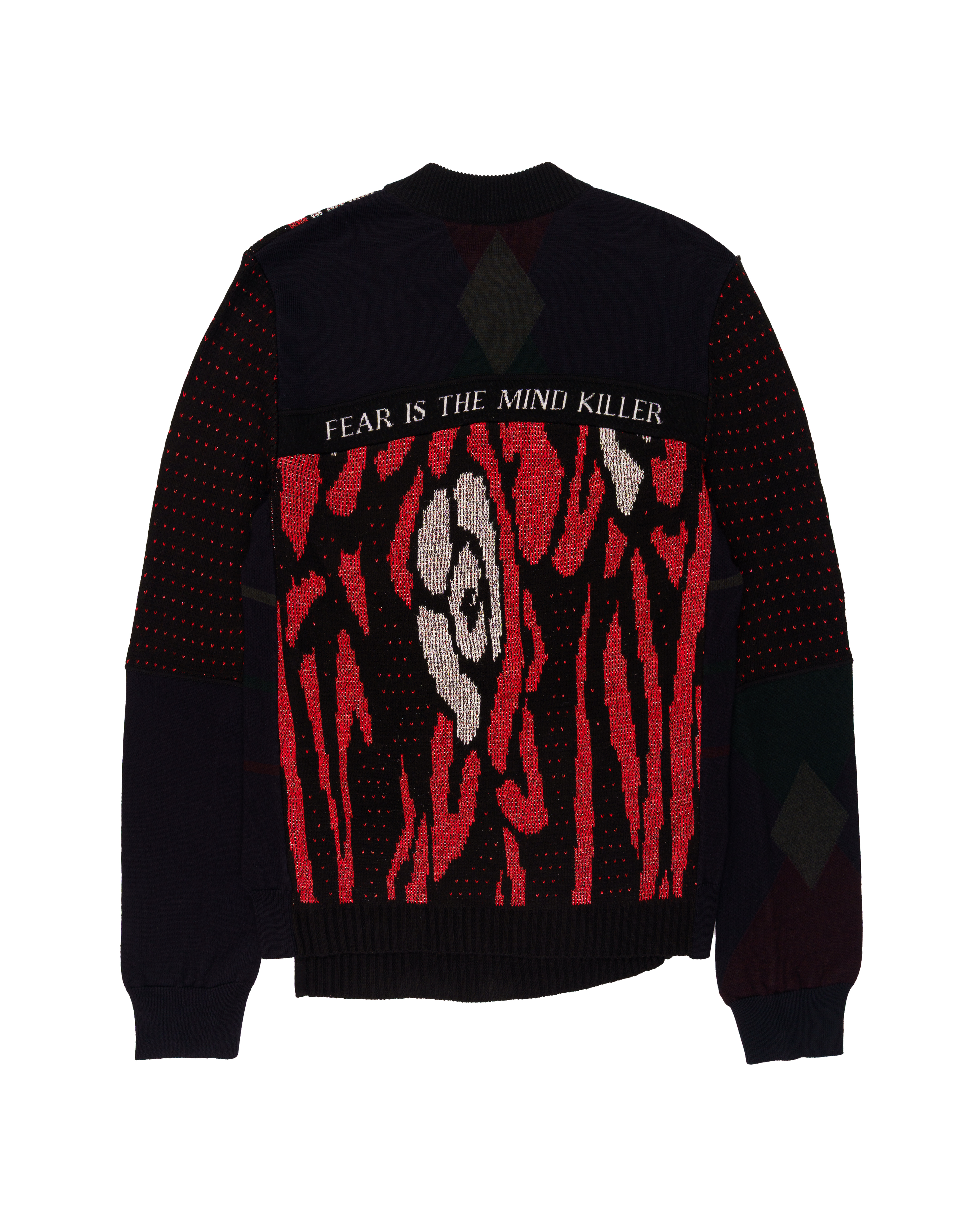 Marine Serre GOLD LINE "Fear Is The Mind Killer" wool crewneck sweater thumbnail