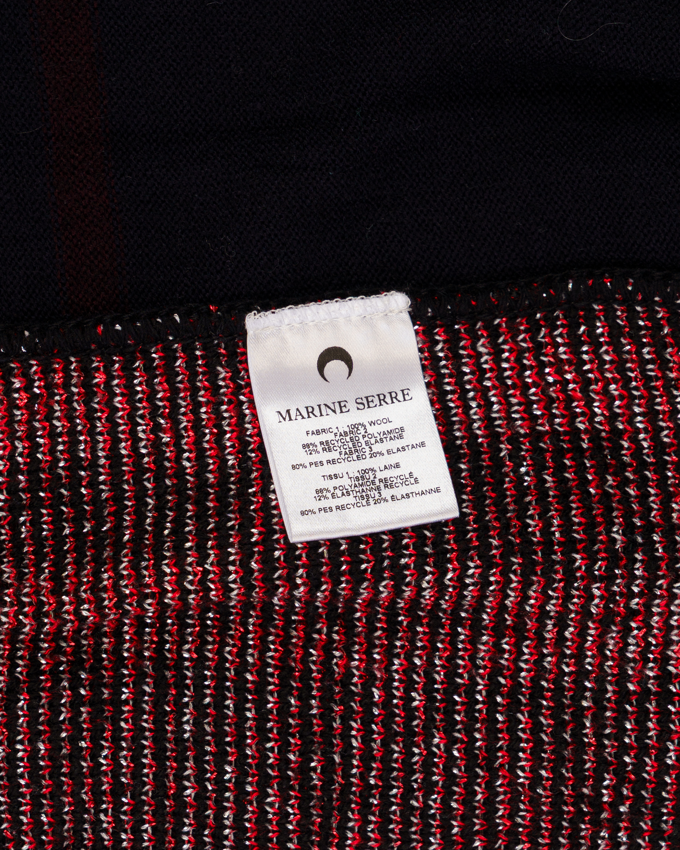 Marine Serre GOLD LINE "Fear Is The Mind Killer" wool crewneck sweater thumbnail