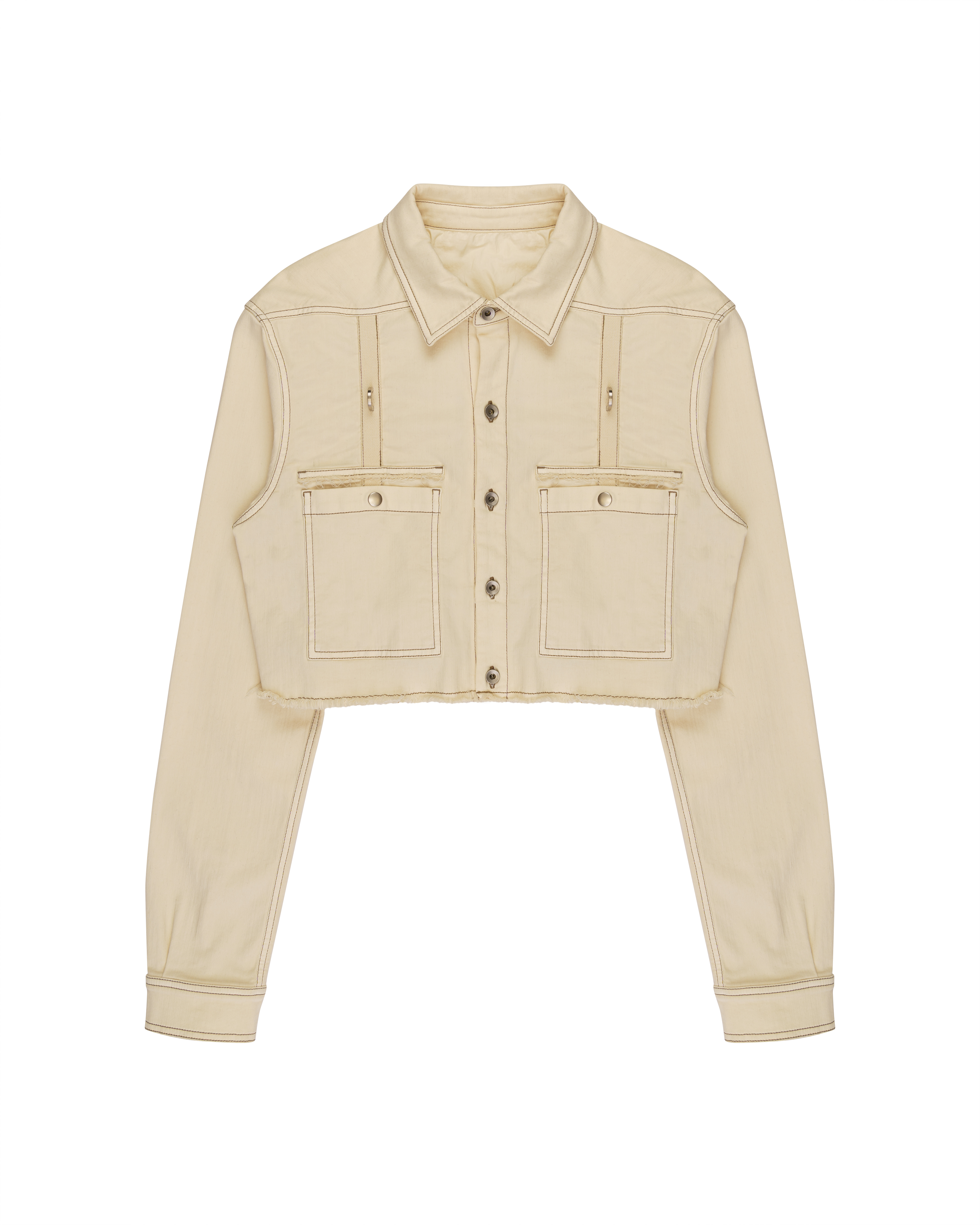 Rick Owens DRKSHDW cropped natural denim jacket thumbnail