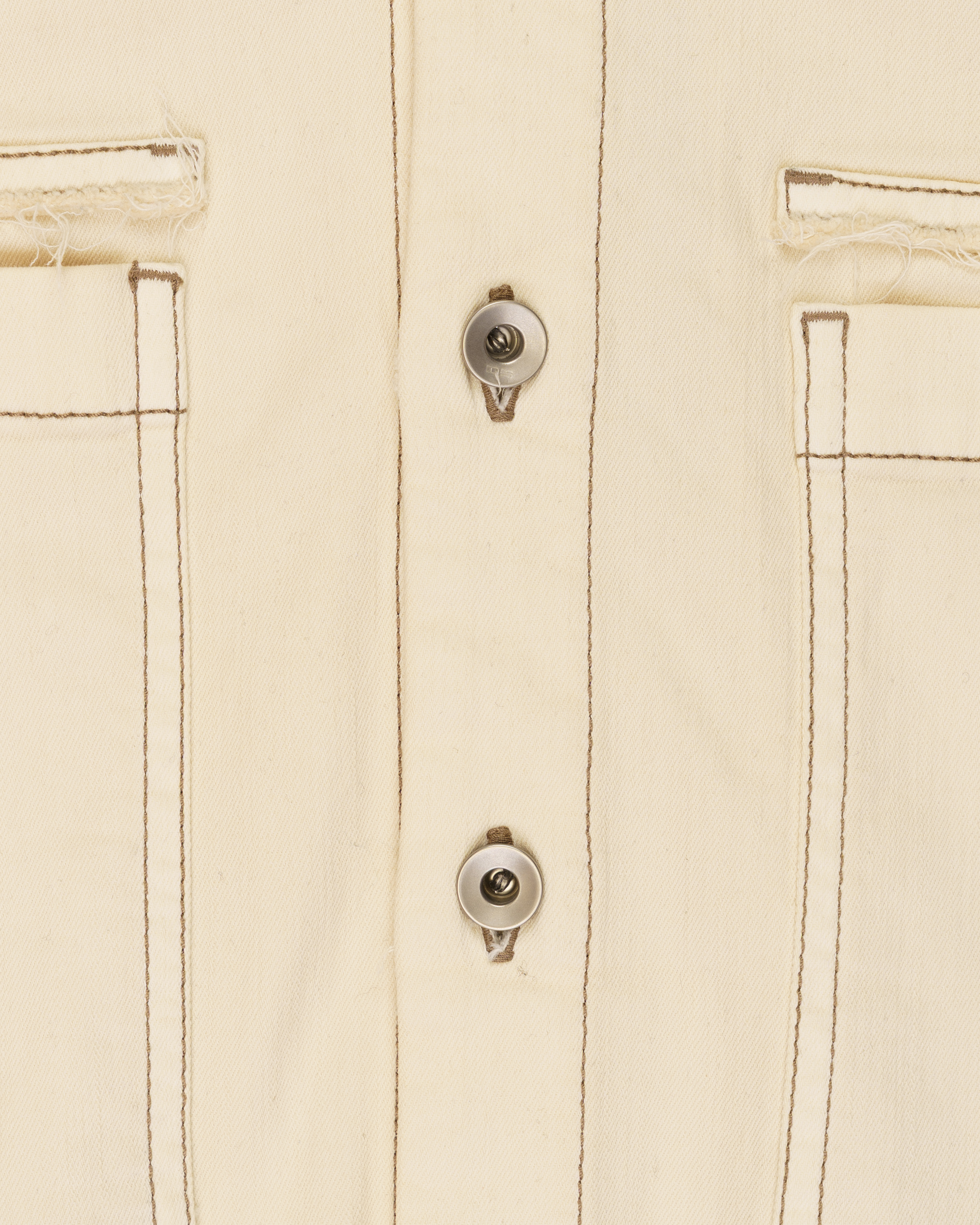 Rick Owens DRKSHDW cropped natural denim jacket thumbnail