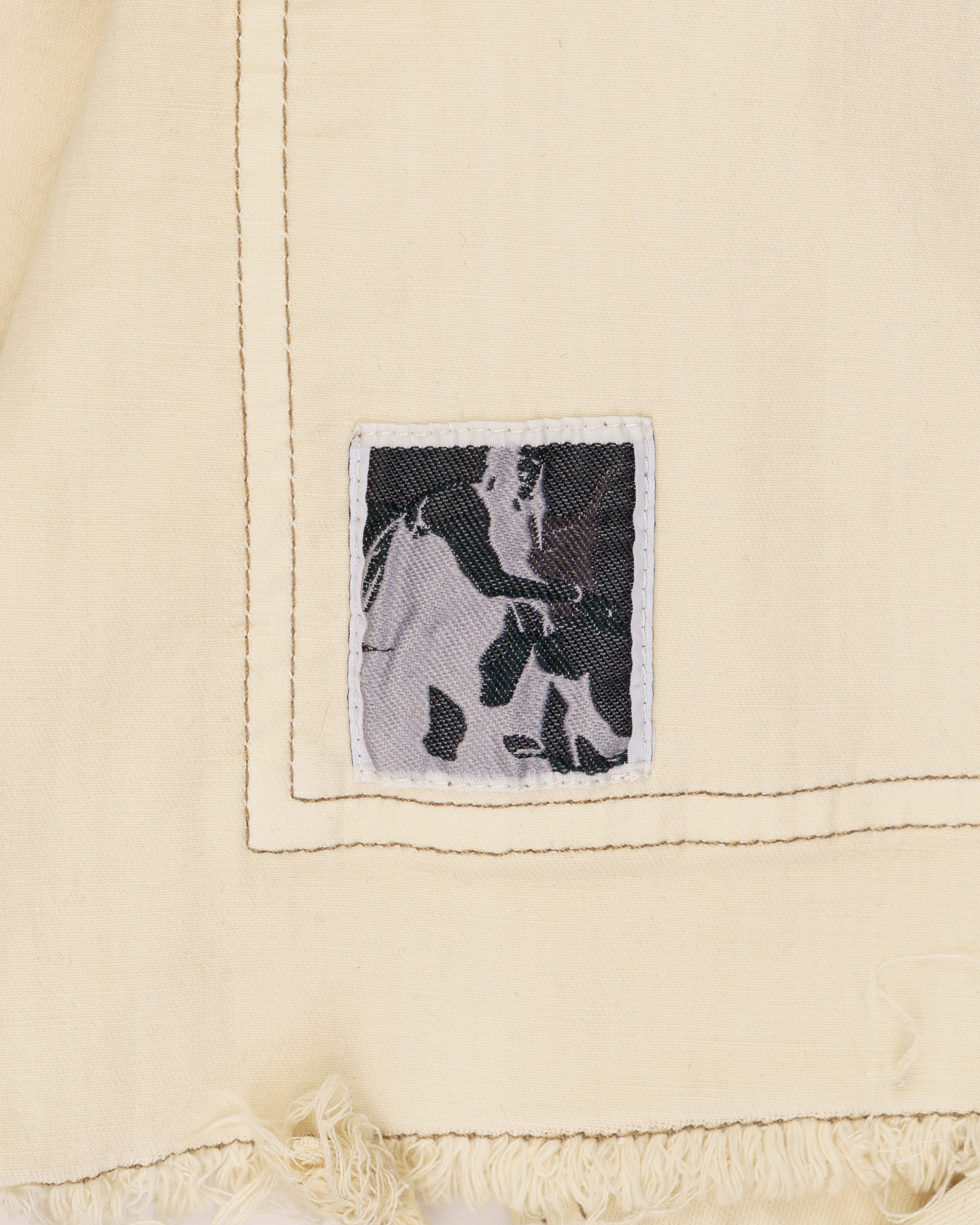 Rick Owens DRKSHDW cropped natural denim jacket thumbnail