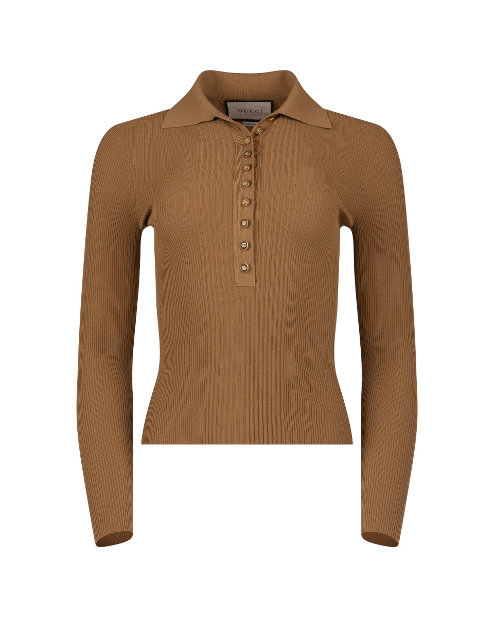 Gucci ribbed polo collar sweater thumbnail