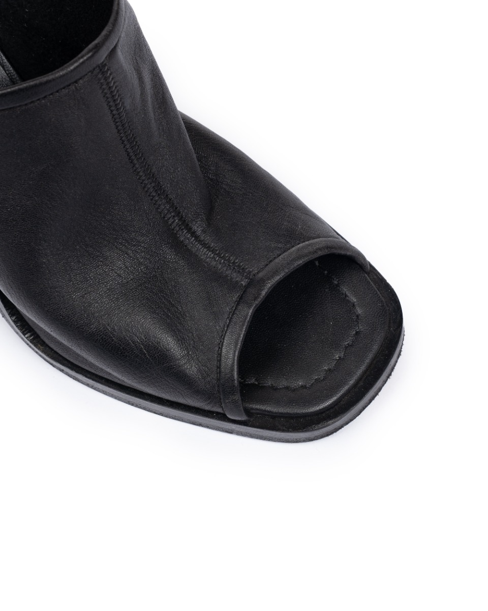 Acne Studios Bernelle heel black sandals thumbnail