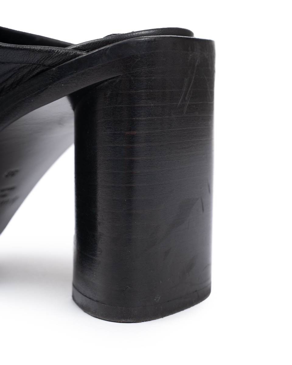 Acne Studios Bernelle heel black sandals thumbnail