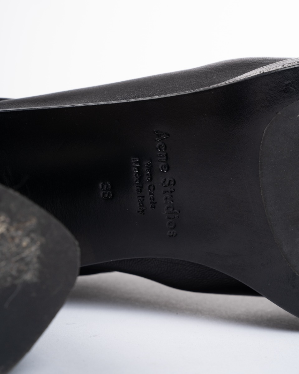 Acne Studios Bernelle heel black sandals thumbnail