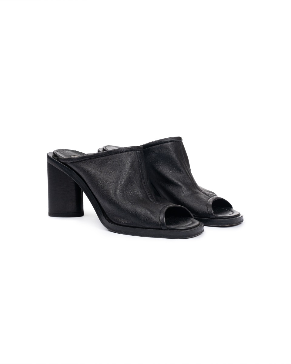 Acne Studios Bernelle heel black sandals thumbnail