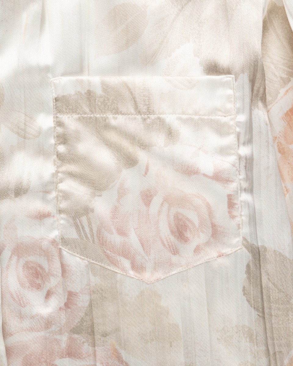 Acne Studios floral satin button-up shirt thumbnail