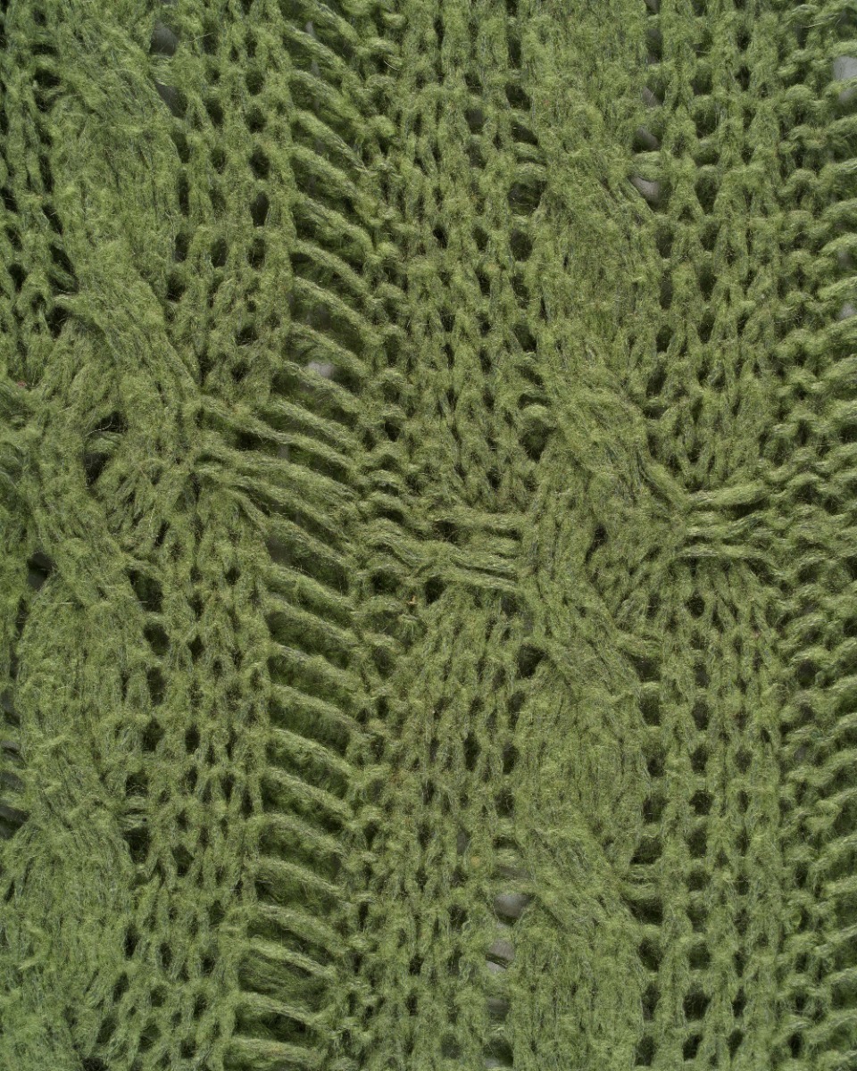 Acne Studios frayed cable-knit sweater thumbnail