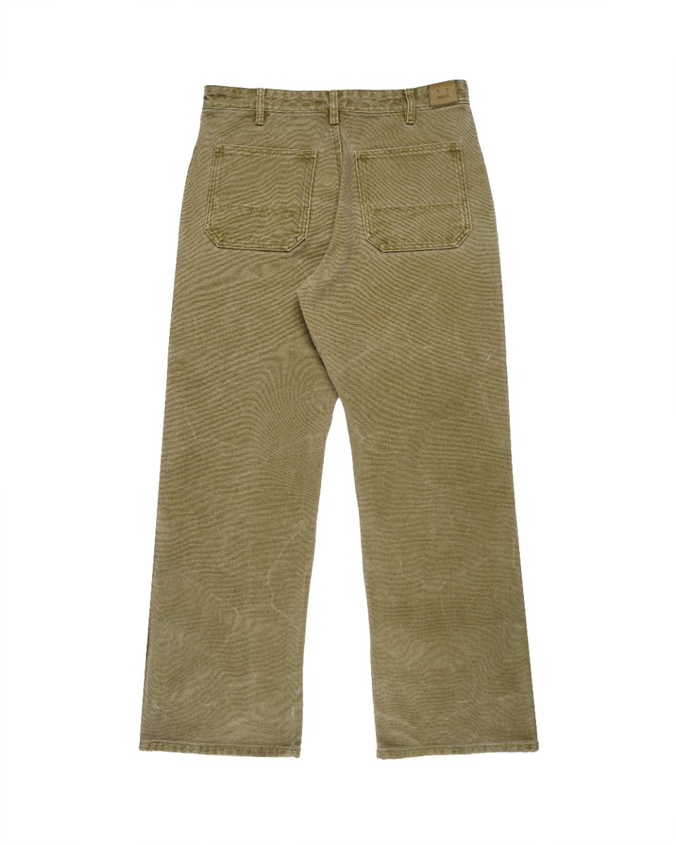 Acne Studios khaki canvas regular-fit trousers thumbnail