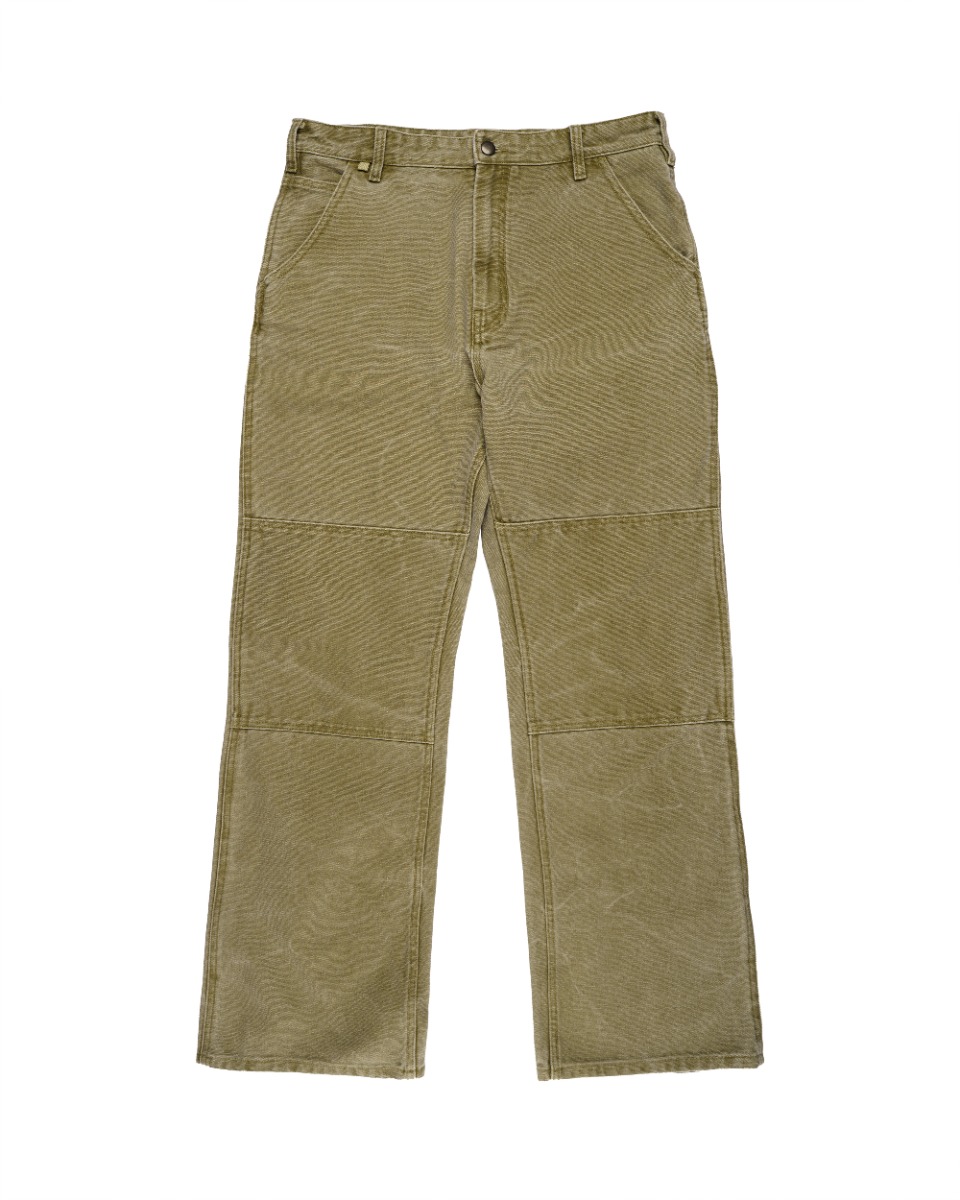 Acne Studios khaki canvas regular-fit trousers thumbnail