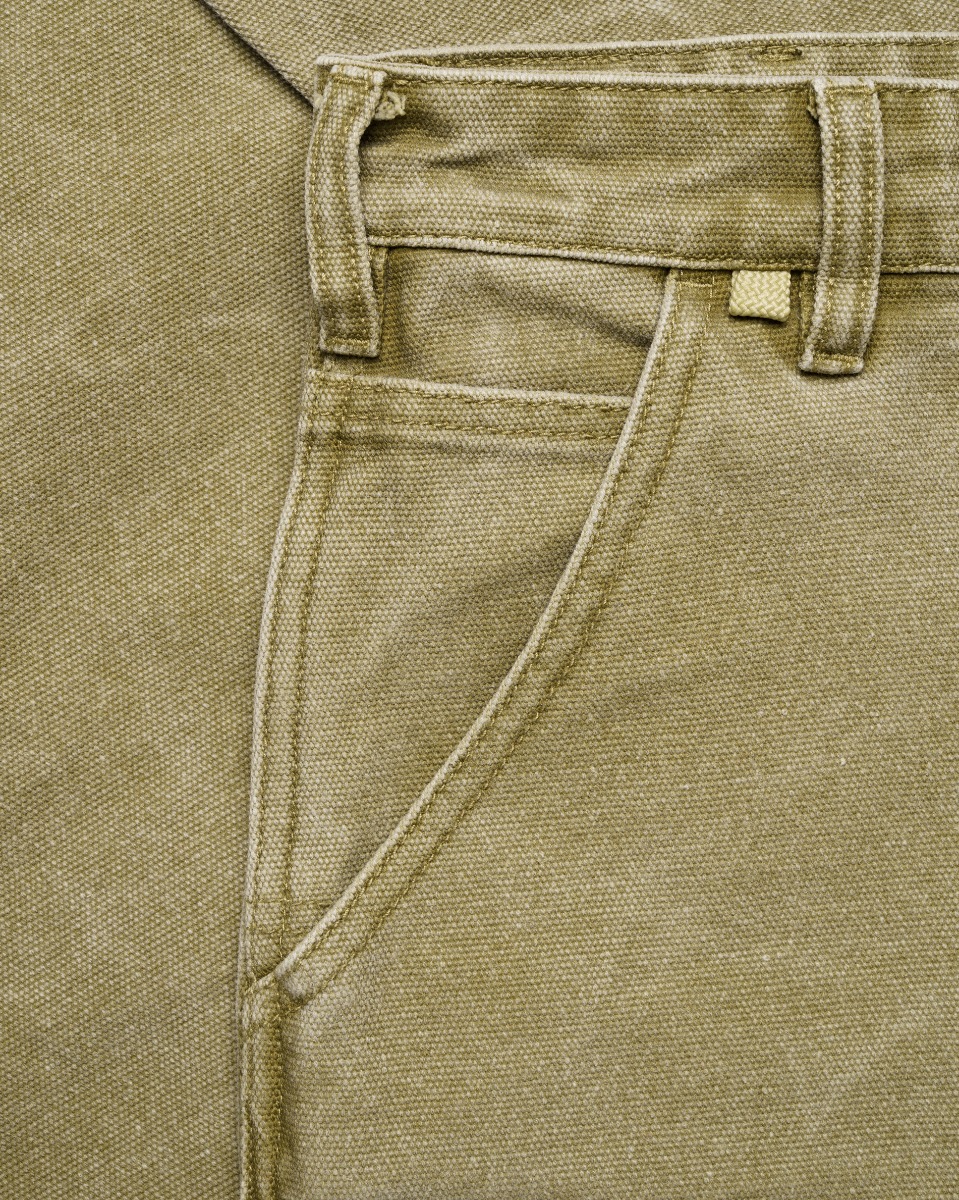 Acne Studios khaki canvas regular-fit trousers thumbnail