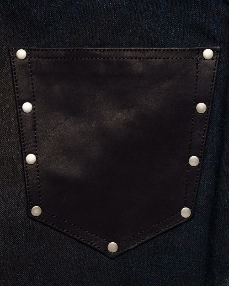 Acne Studios leather-trimmed pocket jeans thumbnail