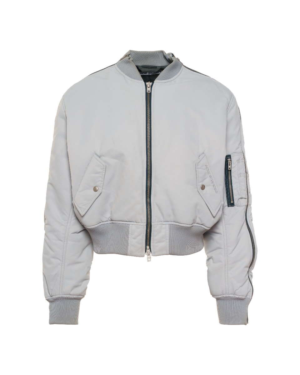 Acne Studios multi-zip Powder Blue bomber jacket thumbnail