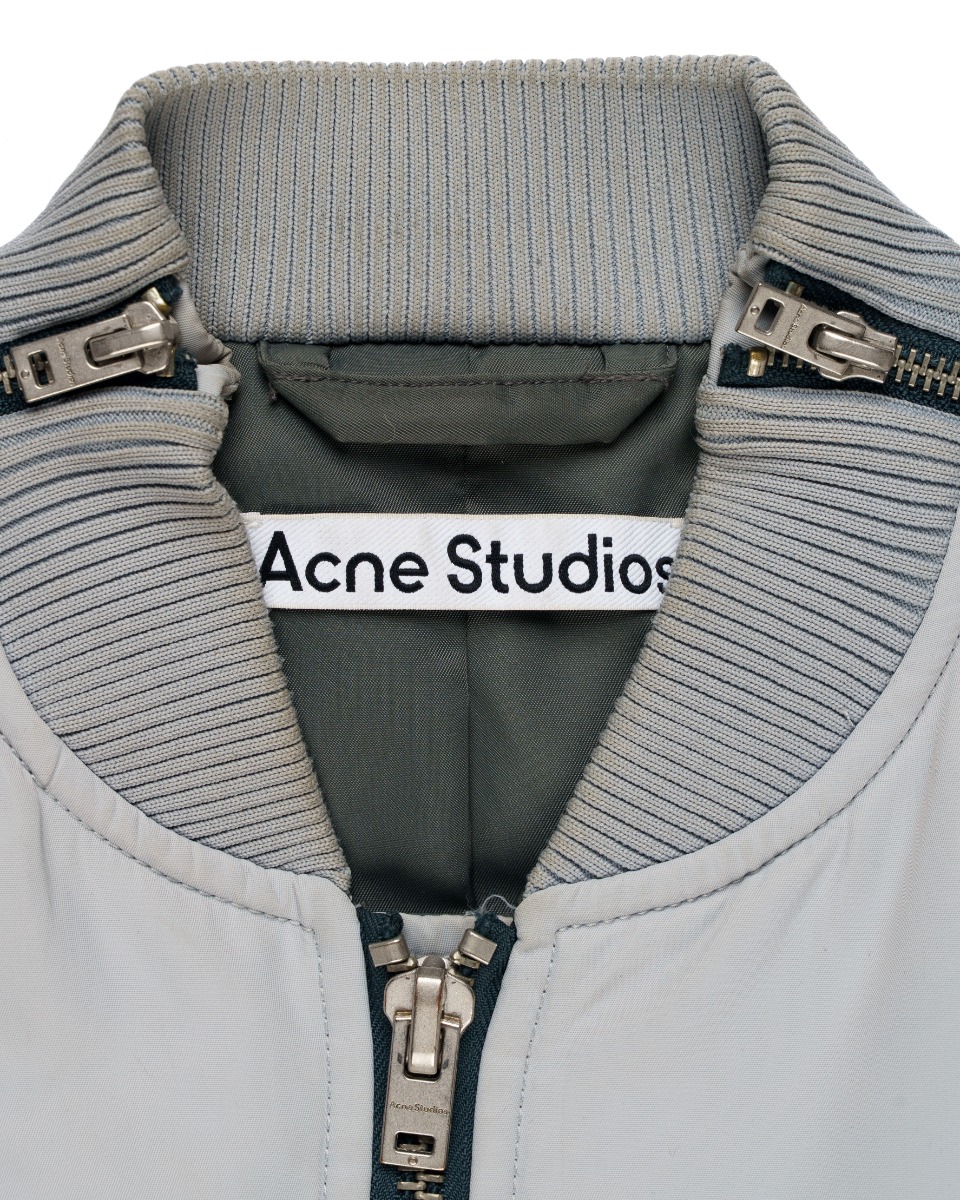 Acne Studios multi-zip Powder Blue bomber jacket thumbnail