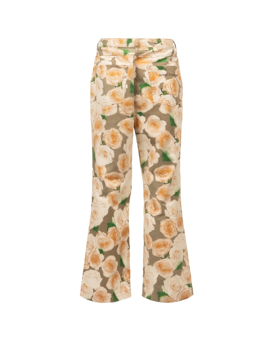 Acne Studios Opah Rose print denim pants thumbnail