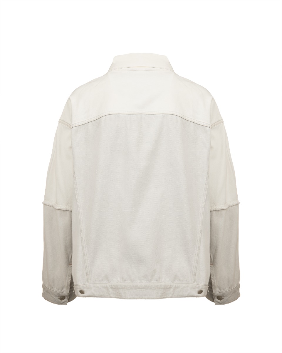 Acne Studios oversized two-tone denim jacket thumbnail