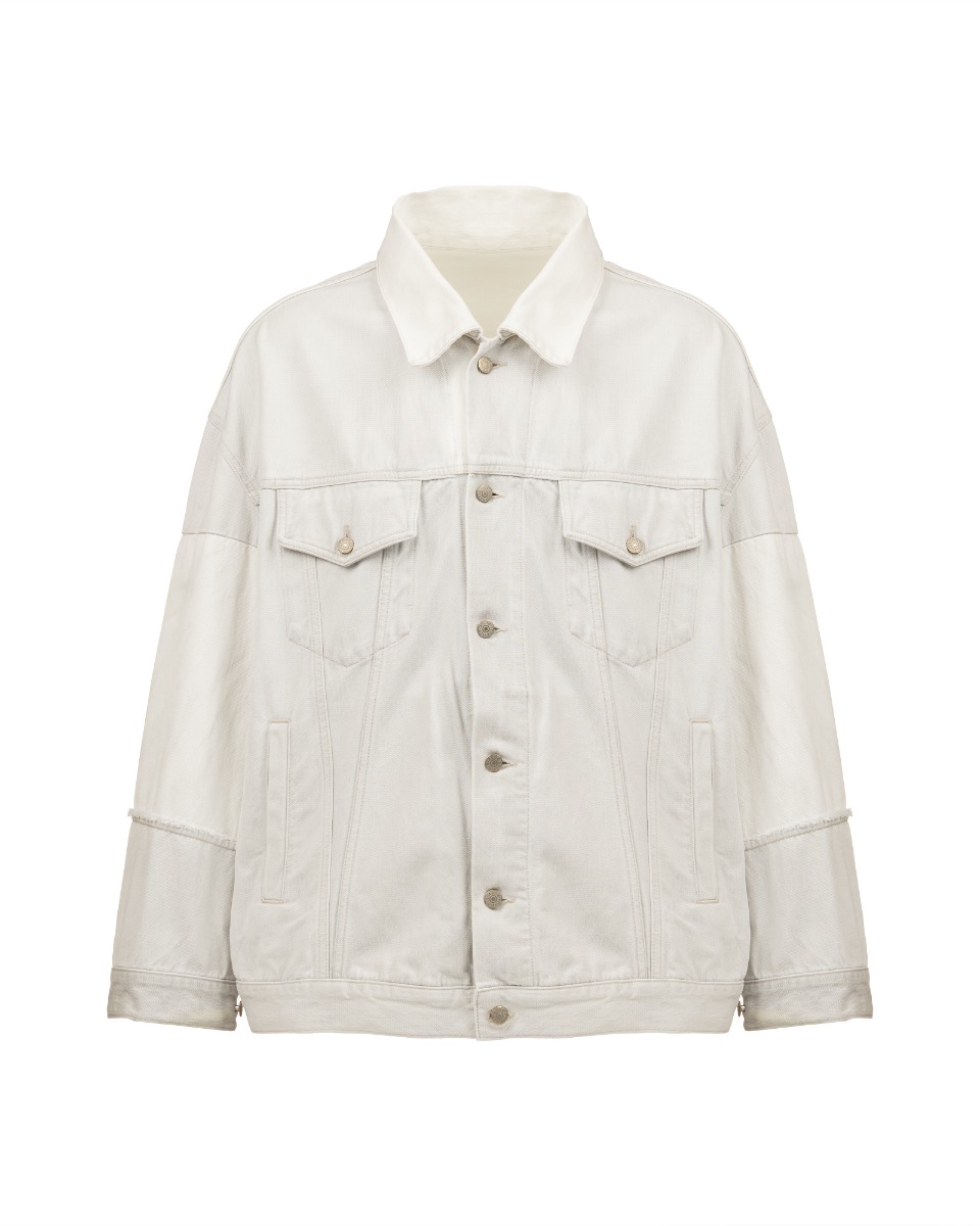 Acne Studios oversized two-tone denim jacket thumbnail