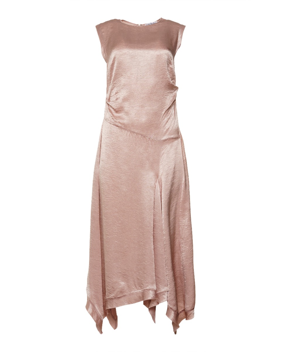 Acne Studios pink crinkled midi dress thumbnail
