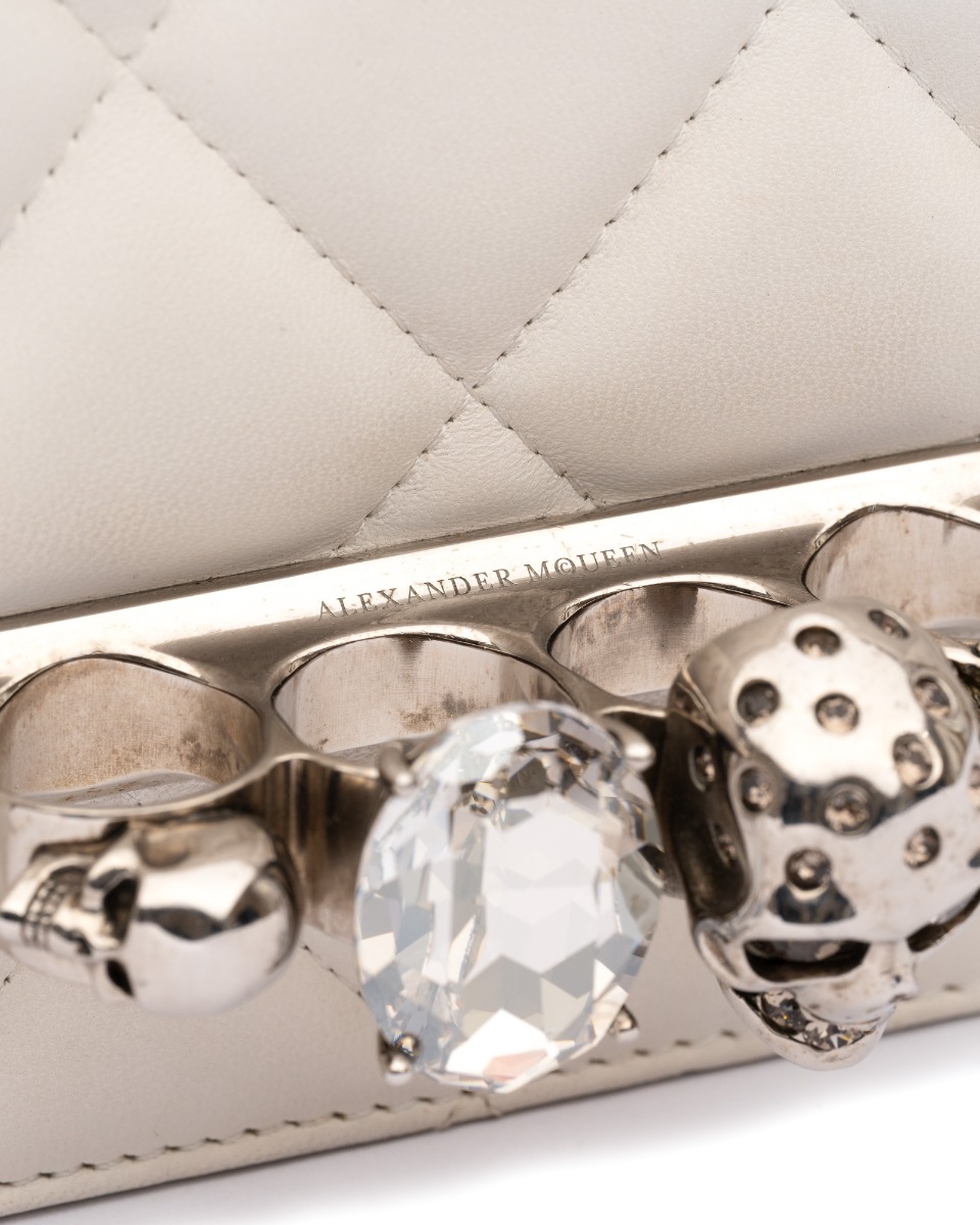 Alexander McQueen jewelled quilted leather bag thumbnail