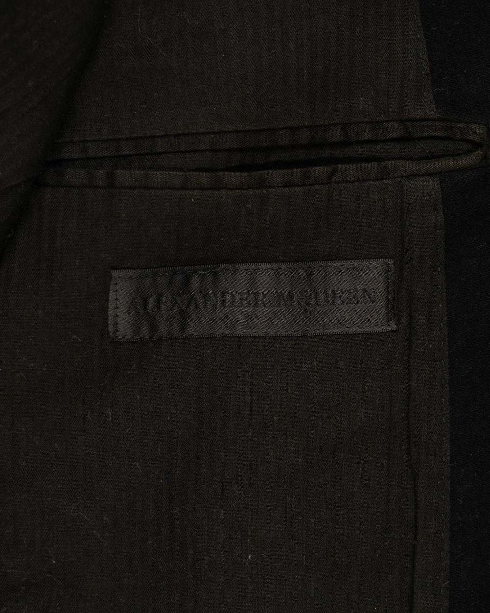 Alexander McQueen moleskin single-breasted blazer jacket thumbnail