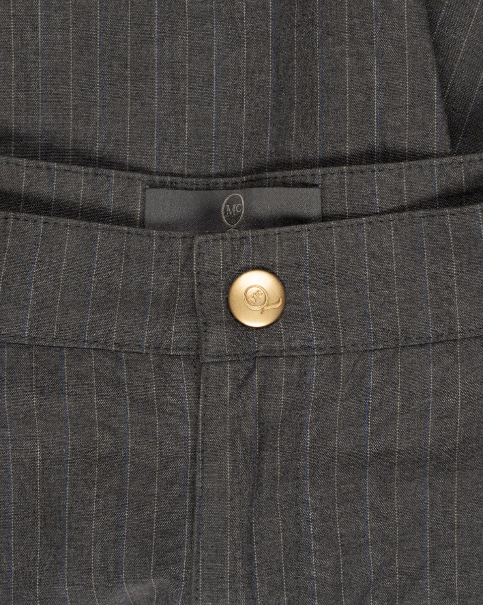 Alexander McQueen MCQ pleated striped shorts thumbnail