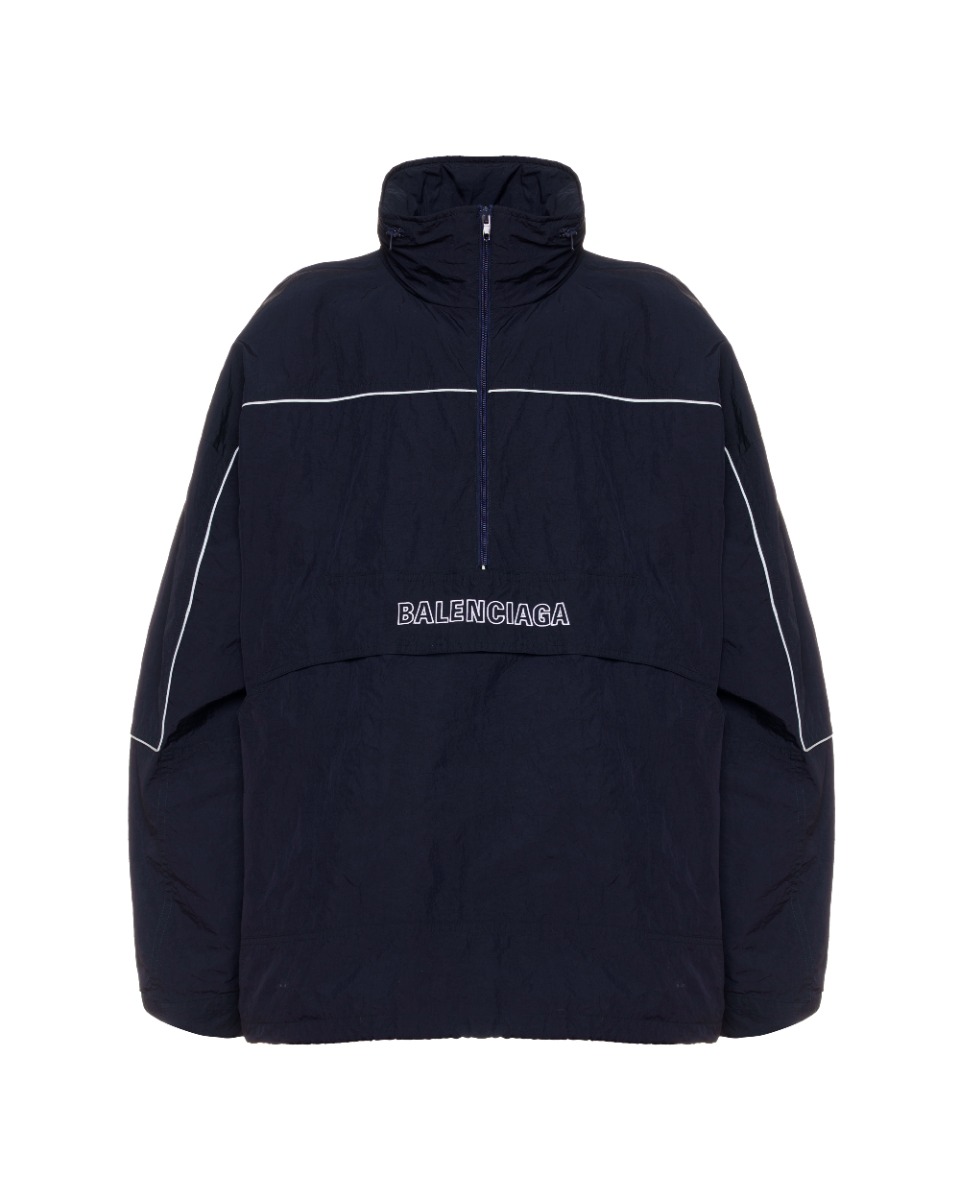 Balenciaga 80’s style crinkle windbreaker jacket thumbnail