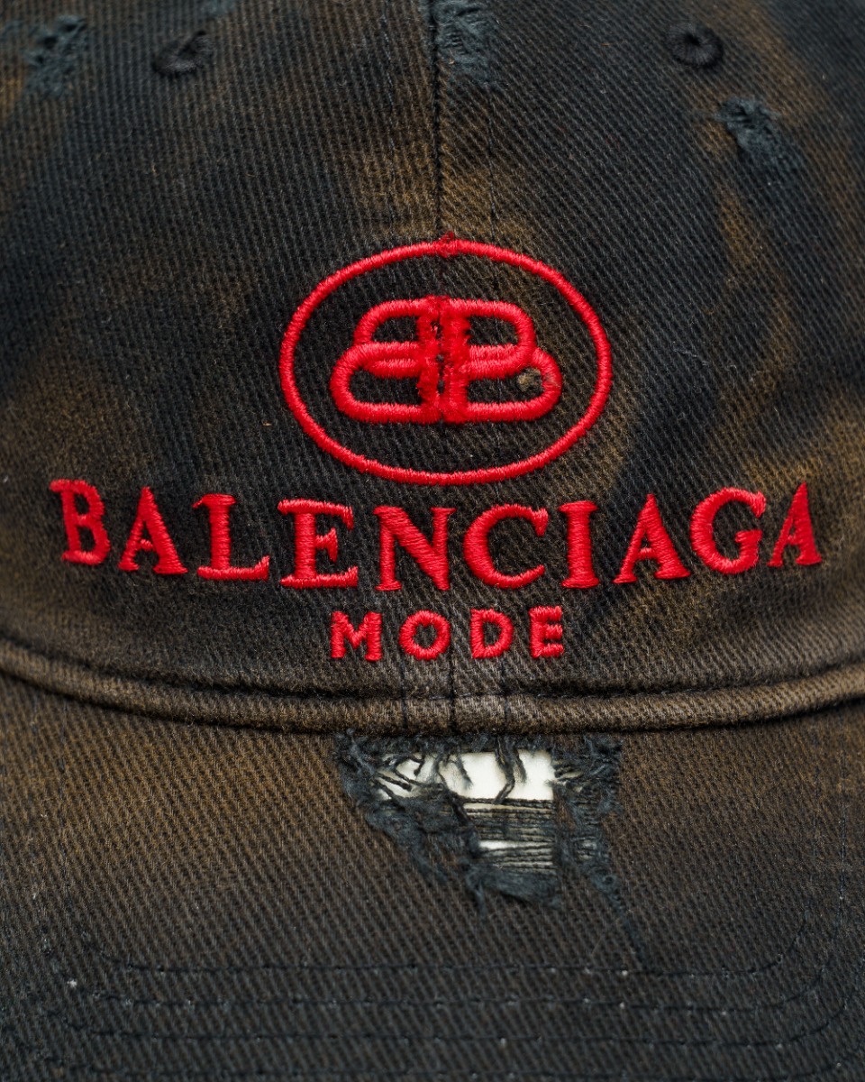 Balenciaga BB Mode destroyed piercing baseball hat thumbnail