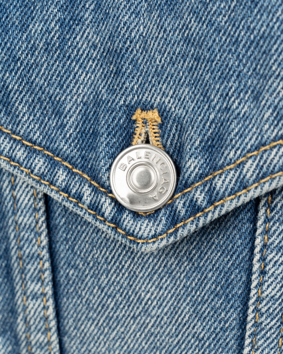 Balenciaga Bernie Sanders "2017" logo denim jacket   thumbnail