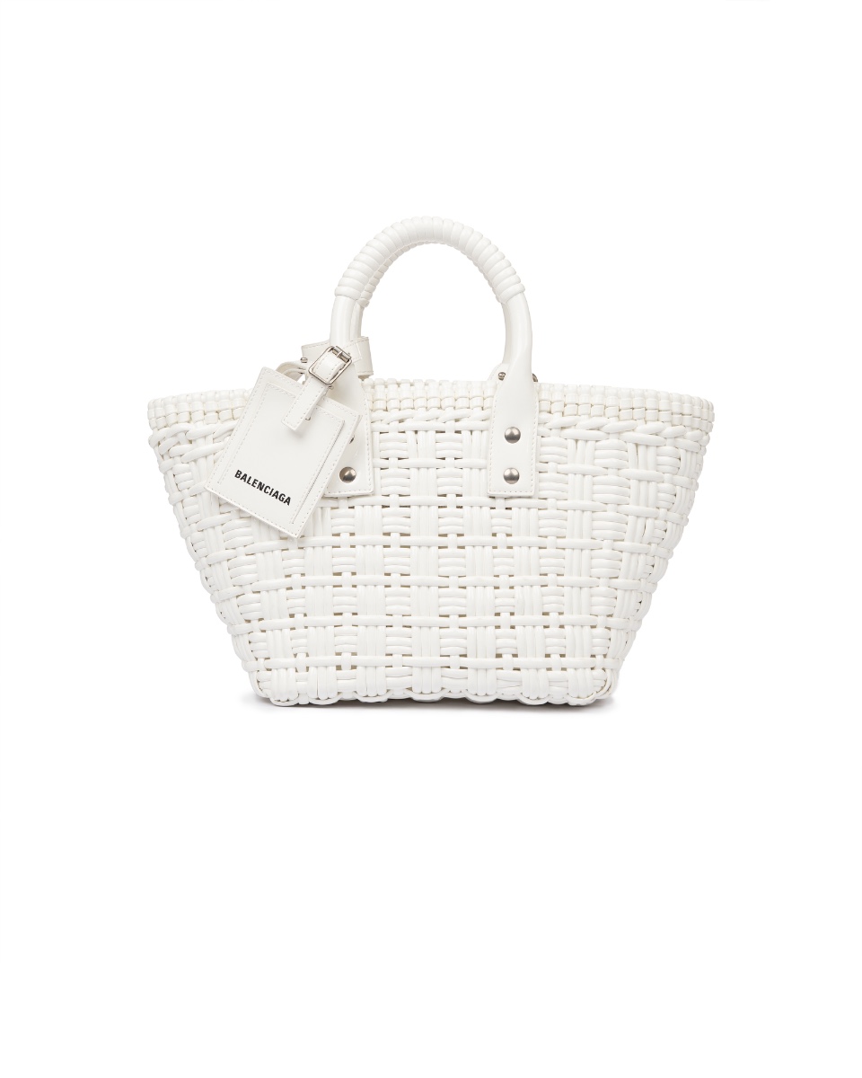 Balenciaga Bistro woven basket tote bag thumbnail