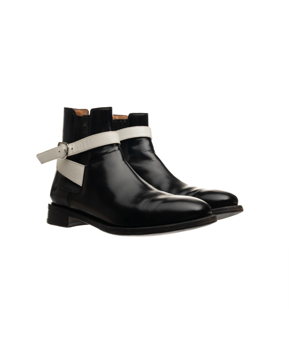 Balenciaga Twins Chelsea glazed calfskin ankle boots thumbnail