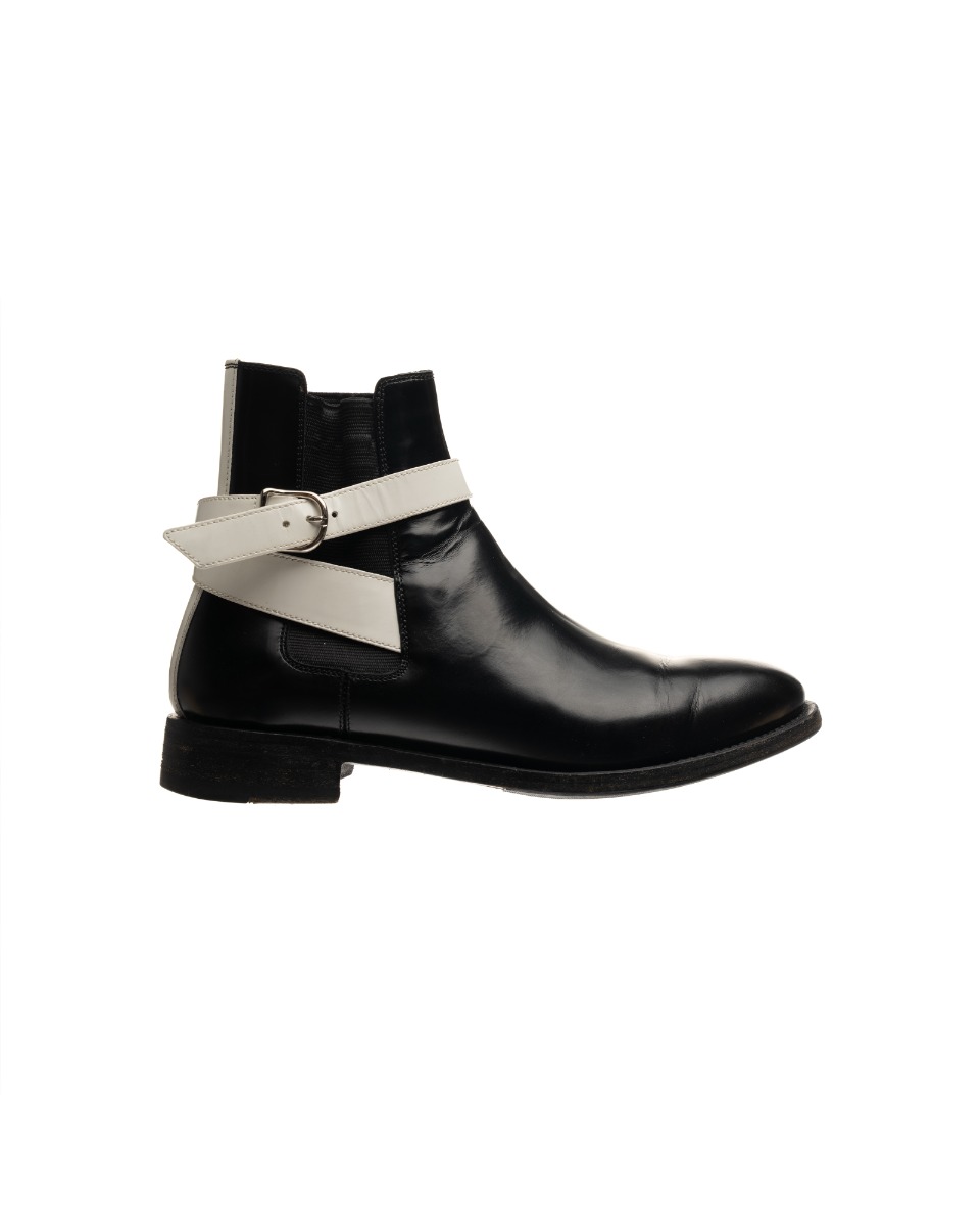 Balenciaga Twins Chelsea glazed calfskin ankle boots thumbnail