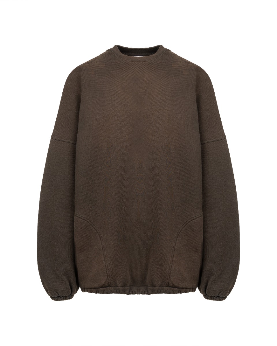 Balenciaga drawstring oversized faded crewneck sweatshirt thumbnail